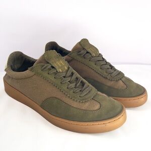 SCOTCH & SODA Sneakers Suede Canvas Army Green/Khaki Mens 8/41 Skater Streetwear